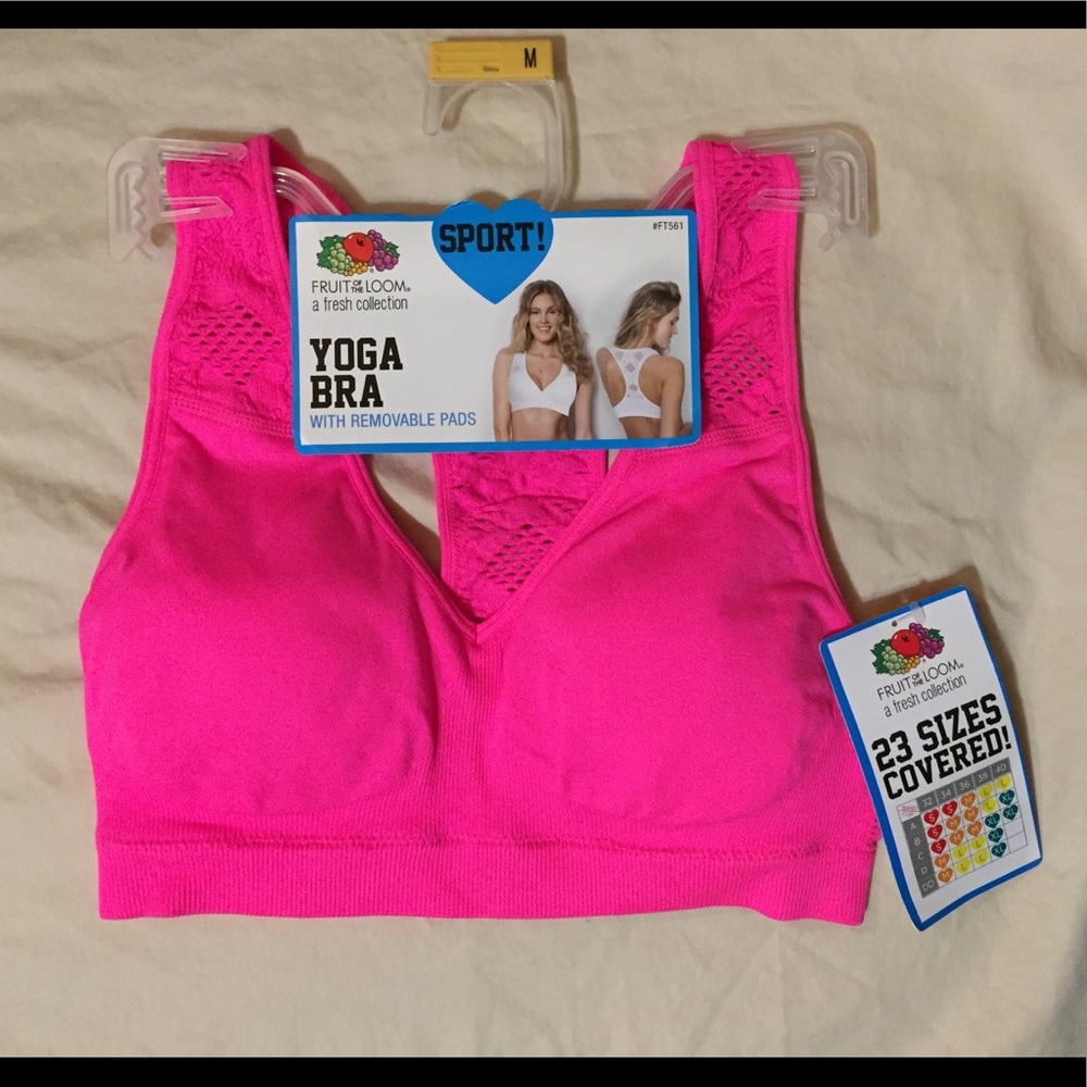 NWT Fruit of the Loom Yoga Bra